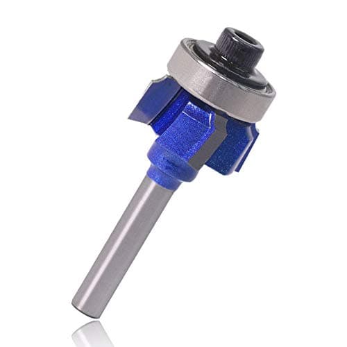 Image of Mesee 1/4 Inch Shank Round Edge Trim Router Bit, 4 Teeth Roundover Corner Forming Trimming Cutter Woodworking Milling Cutting Tool, 5/64 Inch Radius (R2)