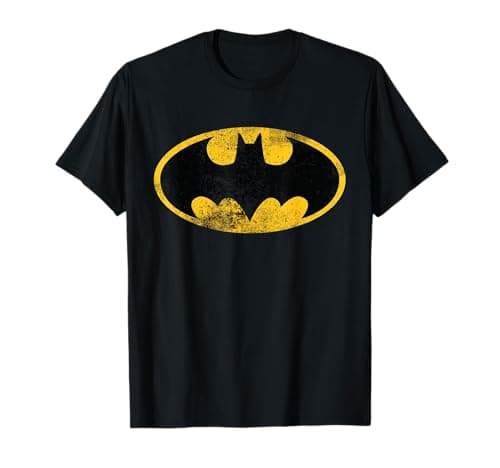 Image of DC Batman Logo Classic Distressed T-Shirt