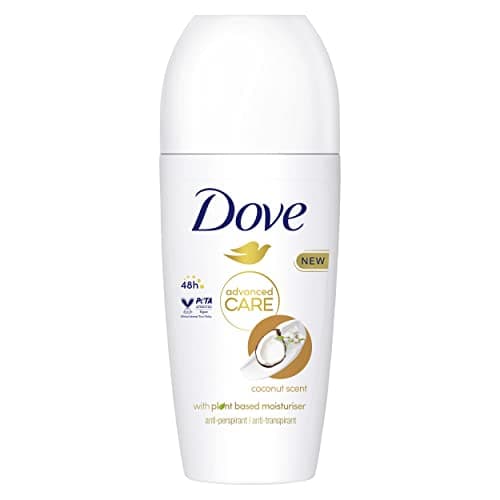 Image of Dove Advanced Care Coconut Scent with plant-based moisturiser Anti-perspirant Deodorant roll-on for 48 hours of protection 50 ml