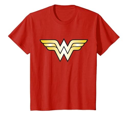 Image of DC Kids Wonder Woman Logo Classic T-Shirt, Youth, Red, Large