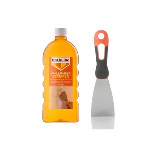 Image of Bundle of Bartoline Wallpaper Stripper 1L – Fast-Acting Concentrated Solution for Easy Wallpaper Removal + Tetrion Filler Knife