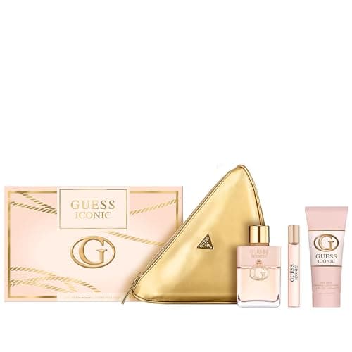 Image of Guess Iconic Gift Set: Eau de Parfum 100ml, Travel Spray 15ml, Body Lotion 100ml, Pouch