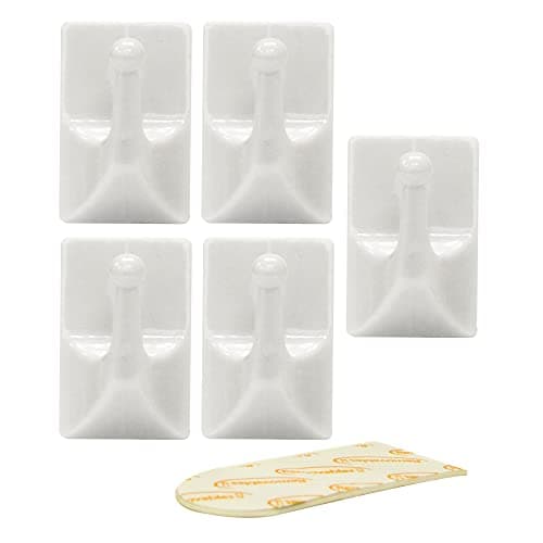 Image of Rolson 61330 5 pc 30 x 20 mm Removable Adhesive Hooks