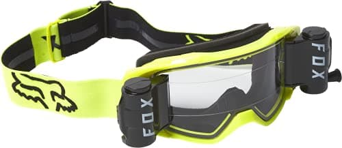 Image of Fox Vue Stray Roll-Off/Tear-Off Motocross Goggles Set (Black/Yellow, One Size)