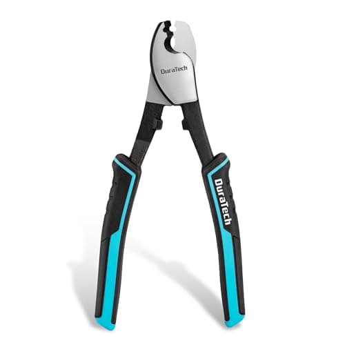 Image of DURATECH 200 mm Cable Cutter & Wire Stripper, Wire Cutter with Anti-Slip Handle, High Hardness Electrical Cutter for Copper, Aluminium and Electric Cables, Professional Cable Cutting Tools