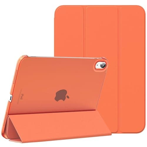 Image of Case for iPad (A16) 11th Generation 11inch 2025 / iPad 10th Generation 10.9 Inch 2022, Smart Slim Cover with Fold-back Stand, Magnetic Translucent Back, Auto Wake/Sleep (Orange)