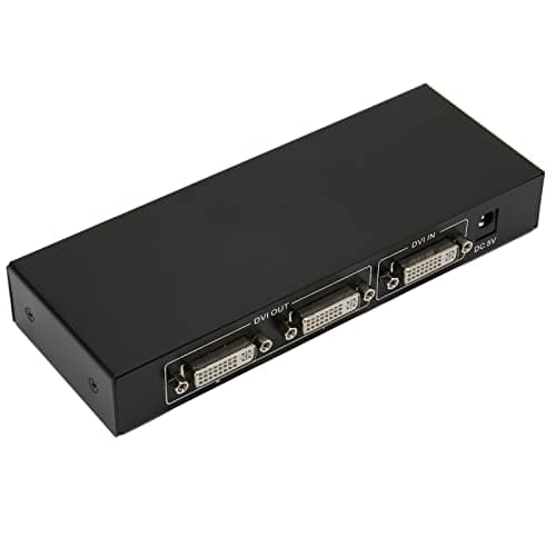 Image of Bewinner 2 Ports DVI Splitter Adapter, 4K Lossless DVI 1.3 Splitter 1 in 2 Out Dual Monitors Distribution Duplicator, DVI Video Splitter for PC Laptop DVR Projector HDTV