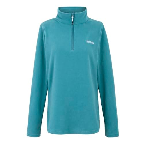Image of Regatta Womens Sweethart Half Zip Fleece Lightweight Quick Dry Winter Layer Top Blue