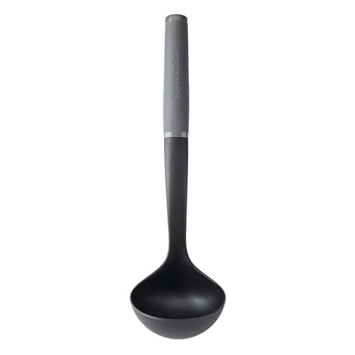 Image of KitchenAid Soft Grip Ladle - Charcoal Grey