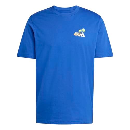 Image of adidas Men's MINI Embroidery Surfing Graphic T-Shirt, Team Royal Blue, 4XL