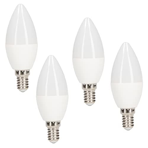 Image of Meridian 5.5W SES Dimmable Opal Candle Lamp Bulbs (Pack of 4) 40W 470Lm | Multipack 3000k Warm White Candle Light LED Bulbs