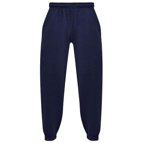 Image of A2Z 4 Kids Girls Boys Plain Jogging Bottoms PE School Jogger Soft Trouser - Fleece Trouser 356 Navy 11-12