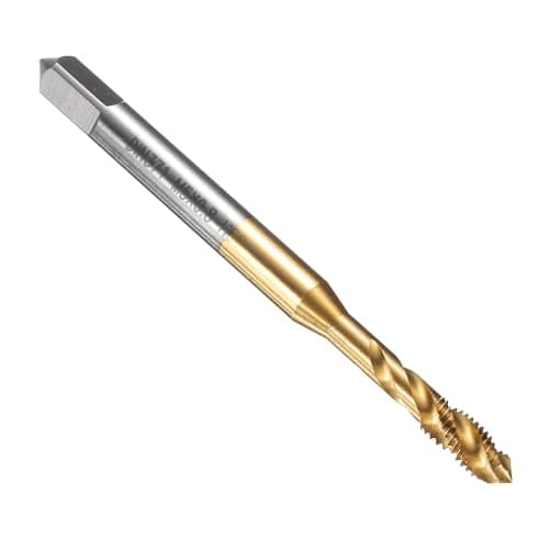 Image of sourcing map Spiral Flute Thread Taps M5 x 0.8 H2 Metric Machine Threading Tap Bit, Titanium Nitride Coated Screw Tapping Repair Tool, M2 High-Speed Steel (HSS6542)
