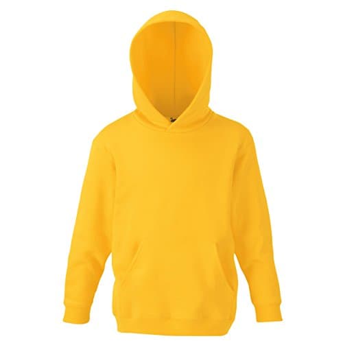 Image of Fruit of the Loom Unisex Classic Hoodie 80% Cotton 20% Polyester Sunflower 9-11 Years