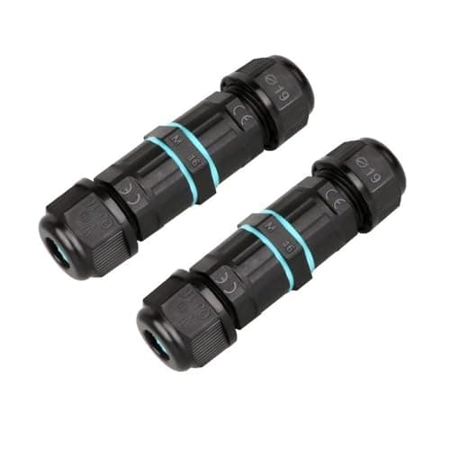 Image of StoneMaxi IP68 Waterproof Junction Box Outdoor Cable Connector, 3 Pin Connectors for Outside Cables, 2-Way Wire Extension Electrical Cable Protector for Cable Diameter Ø 4mm-8mm (2 Packs - 3 Pin)
