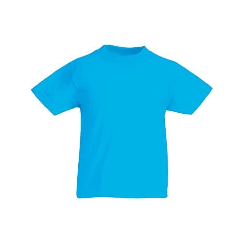 Image of Fruit of the Loom Childrens/Kids Original Short Sleeve T-Shirt (7-8 Years) (Azure Blue)