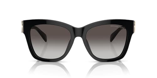 Image of Michael Kors Women's MK2182U Empire Square Sunglasses, Black/Dark Grey Gradient, 55 mm