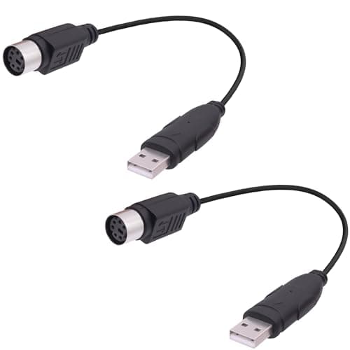 Image of YARCHONN USB to PS/2 Converter Adapter Cable PS2 Female Keyboard Mouse Interface to USB 2.0 Male Adapter Connector Cord for Desktop Laptop-18cm/7in-2Pcs