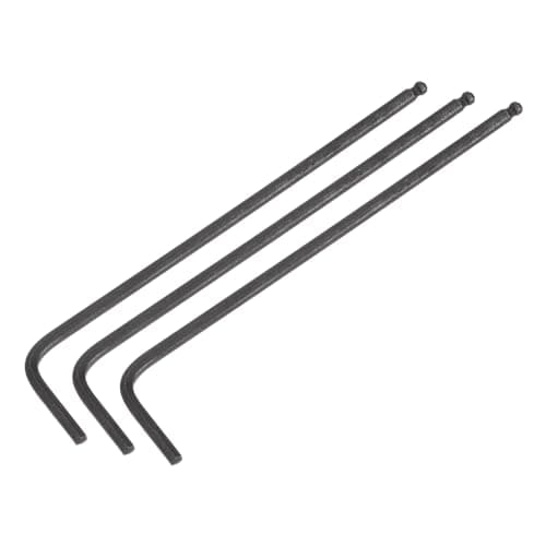 Image of sourcing map 3pcs 2.5mm Ball End Hex Key Wrench, Metric L Shaped Long Arm CR-V Repairing Tool for Bikes Furniture Repair, Black