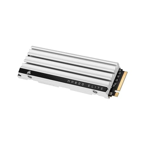 Image of Corsair MP600 ELITE 4TB M.2 PCIe Gen4 x4 NVMe SSD for PS5 – Included Heatsink – M.2 2280 – Up to 7,000MB/sec Sequential Read – High-Density 3D TLC NAND – White