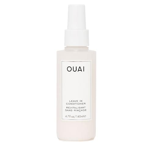 Image of OUAI Leave In Conditioner & Heat Protectant Spray - Prime Hair for Style, Smooth Flyaways, Add Shine and Use as Detangling Spray - No Parabens, Sulfates or Phthalates -140ml