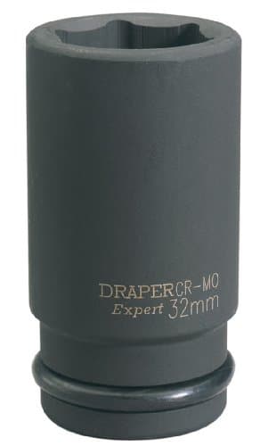 Image of Draper 71924 3/4" Square Drive Hi-Torq 6 Point Deep Impact Socket, 32 mm Size , Blue