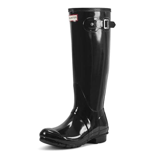 Image of Hunter Original Tall Gloss, Women Rain Boots, Black (Black), 8 UK (42 EU)