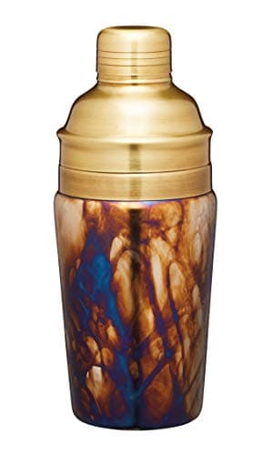 Image of BarCraft BCCSMERCGLS Mercurial Cocktail Shaker Set with Zinc Fired Finish, Glass, 700 ml, Multi-Colour