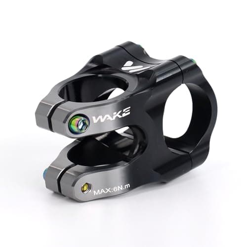 Image of CYSKY 31.8 Stem 35mm 0 Degree MTB Short Stem Mountain Bike Stem Handlebar Riser 1-1/8 for Most Bicycle, Road Bike, MTB, Downhill, BMX, Cycling (Black & Titanium)