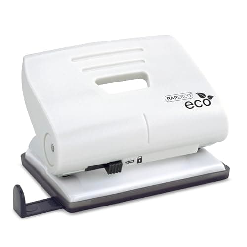 Image of Rapesco 1522 ECO 2-Hole Punch, 22 Sheet Capacity, Soft White