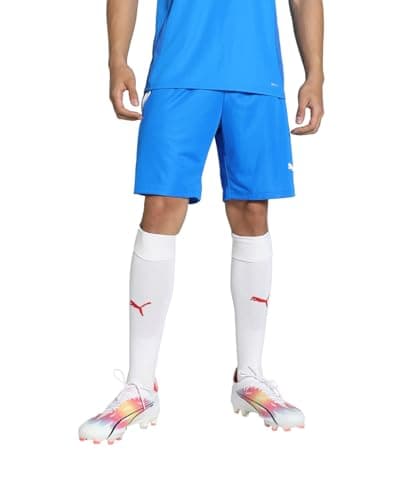 Image of PUMA Men's Teamliga Shorts, Electric Blue Lemonade/White, L UK
