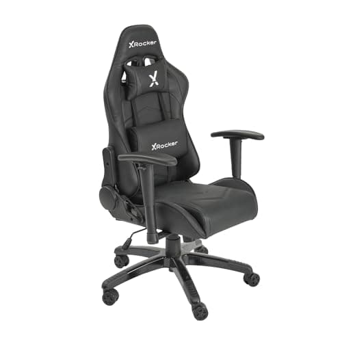 Image of X-Rocker Agility Compact High Back eSports Gaming Chair for Kids & Teens - 3D Armrests, Head & Lumbar Cushion, Height Adjustable, Wipe-Clean Faux Leather - Carbon Black