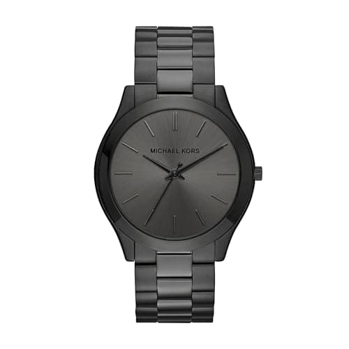Image of Michael Kors Slim Runway with Black Stainless Steel for Mens MK8507