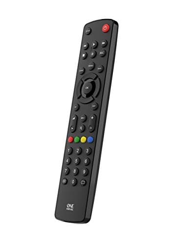 Image of One For All Contour TV Universal Remote Control URC1210 – Ideal replacement for all types of TVs - With learning feature - Guaranteed to work all TV brands – Black (Certified Refurbished)