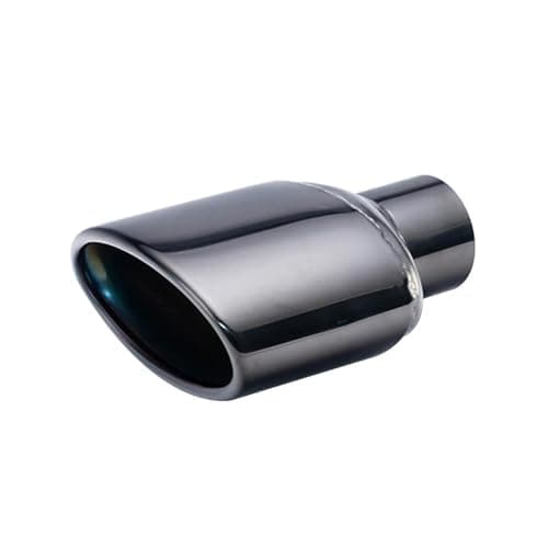 Image of Dual Exhaust Pipes Stainless Steel Car Exhaust End Tip Interface 57mm Slant Rolled Outlet Auto Muffler Tail Pipe Silencer For A G Accessories(Black)
