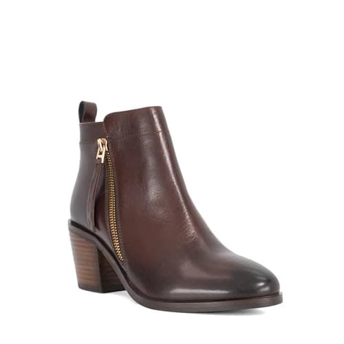 Image of Dune London Ladies PAICING Block Heel Side Zip Boots Size UK 8 Suede Ankle Boots