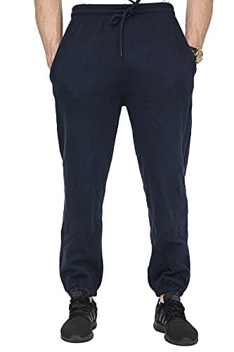 Image of SKYTEX UK Mens Fleece Jogging Bottoms Pants Trousers Casual S-6XL 3 Colours (L, Navy)