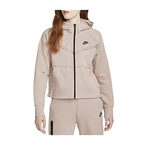 Image of Nike Women's Sportswear Tech Fleece Windrunner Women's Full-Zip Hoodie, Pink Oxford, XS