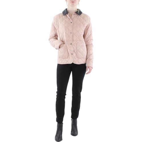 Image of Barbour Ladies Deveron Quilt Pale Pink/Ice White 14