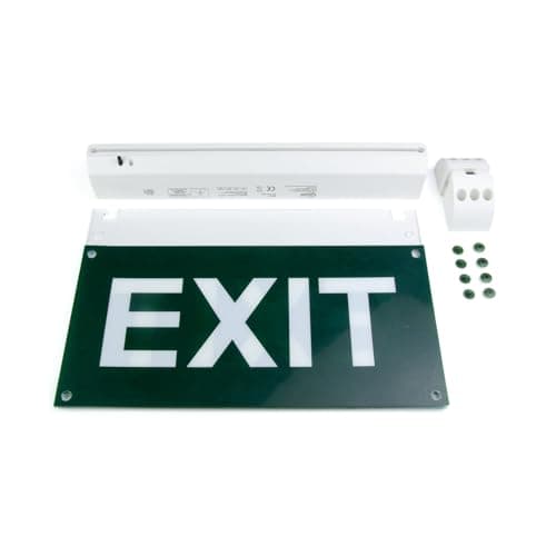 Image of G.W.S® IP20 2W LED Emergency Exit Light, Non-Maintained/Maintained, 3 Hours Emergency Backup, Exit Sign