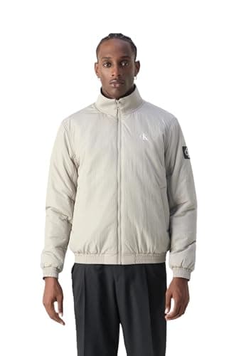 Image of Calvin Klein Men's Warm Padded Harrington Jacket, Grey (Flint Gray), S