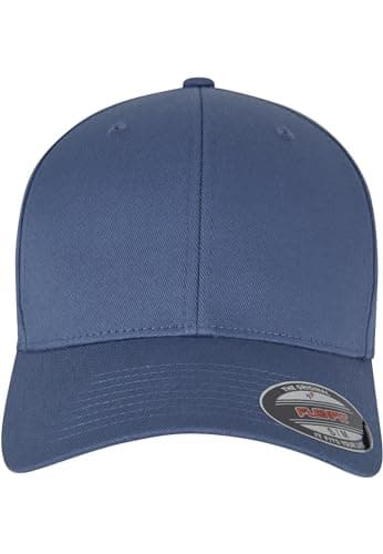 Image of Flexfit Unisex Wooly Combed Baseball Cap, China Blue, S/M