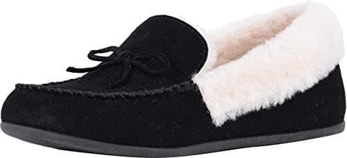 Image of Fitflop Women's Clara Moccasin Black Glimmer Wool 5 M US