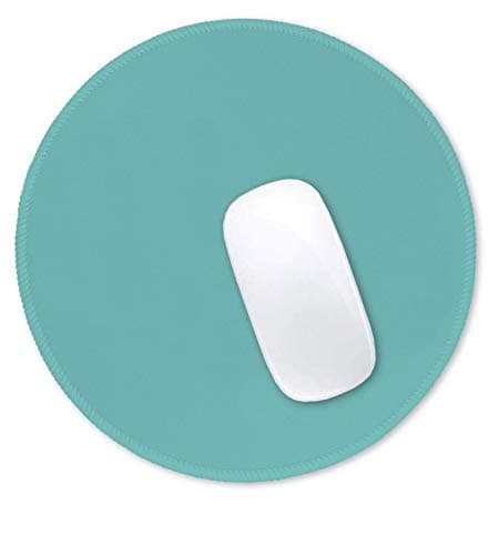 Image of Hsurbtra Green Mouse Pad, Premium-Textured Small Round Mousepad 22 x 22 cm, Stitched Edge Anti-slip Waterproof Rubber Mouse Mat, Pretty Cute Mouse Pad for Office Home Gaming Laptop Men Women Kids