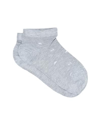 Image of Emporio Armani Women's MICRO MODAL JACQUARD ANKLE SOCKS GreyOne Size