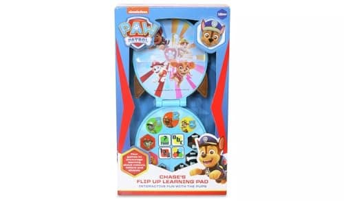 Image of PAW PATROL - Chase's Flip Up Learning Pad Toy for Kids - Helps Develop Colours, Letters and Shapes Recognition - Featuring 4 Fun Interactive Activities, 18 Months+