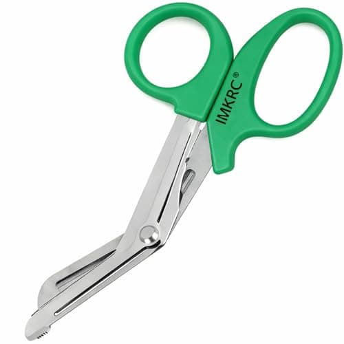 Image of Tuff Cut Scissors Tough Shears First Aid Nurse Paramedic Emergency EMT for Nurses, Doctors, Firefighters, Paramedics (Green, Small 5.5'')