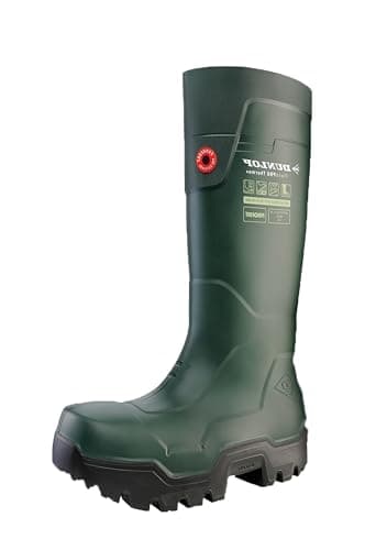 Image of Dunlop FieldPro Thermo+ - Unisex Full Safety Sneaker Fit Waterproof Work Boots, Heritage Green, Thermal Insulated and Slip-Resistant Wellies with Composite Toecap for Outdoor and Farm Use - EU47, UK12
