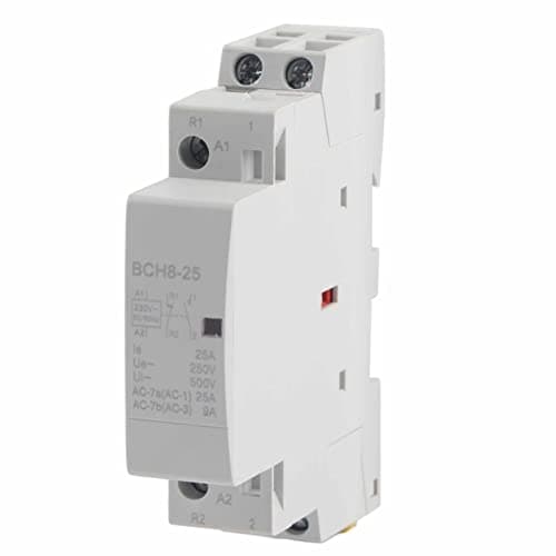 Image of AC Contactor, 25a 220V/230V BCH8-25 1NO 1NC 50/60Hz 2P AC Modular Contactor Switch, Home Voltage Contactor Din Rail Mount for Intelligent Control System