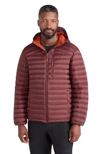 Image of Mountain Warehouse Henry II Mens Down Padded Jacket - Water Resistant Puffer Coat, Insulated Winter Wear - Clothing for Outdoor & Travel Burgundy L